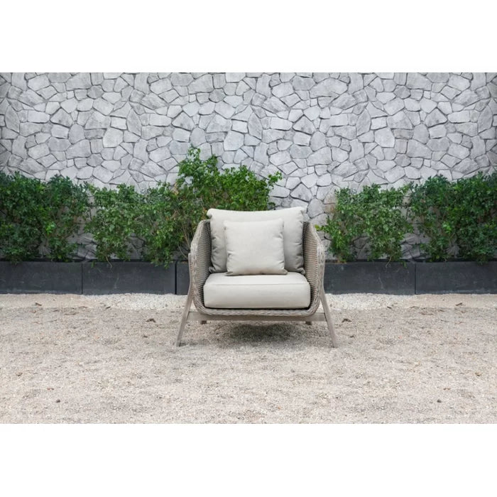 Belinda Outdoor Garden Balcony Sofa Set 3 Seater , 2 Single Seater and 1 Center Table Set (Grey)
