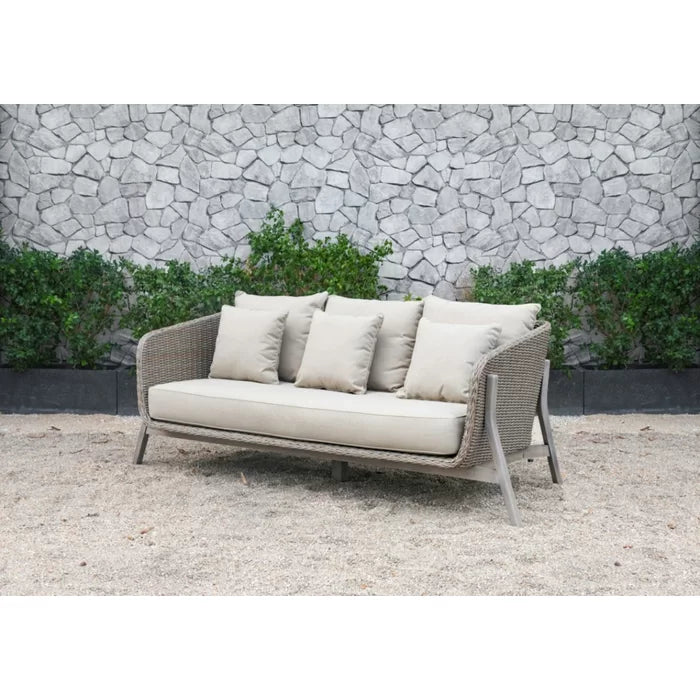 Belinda Outdoor Garden Balcony Sofa Set 3 Seater , 2 Single Seater and 1 Center Table Set (Grey)