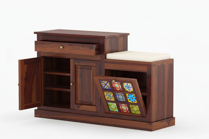 Hanmai Sheesham Wood Shoe Rack