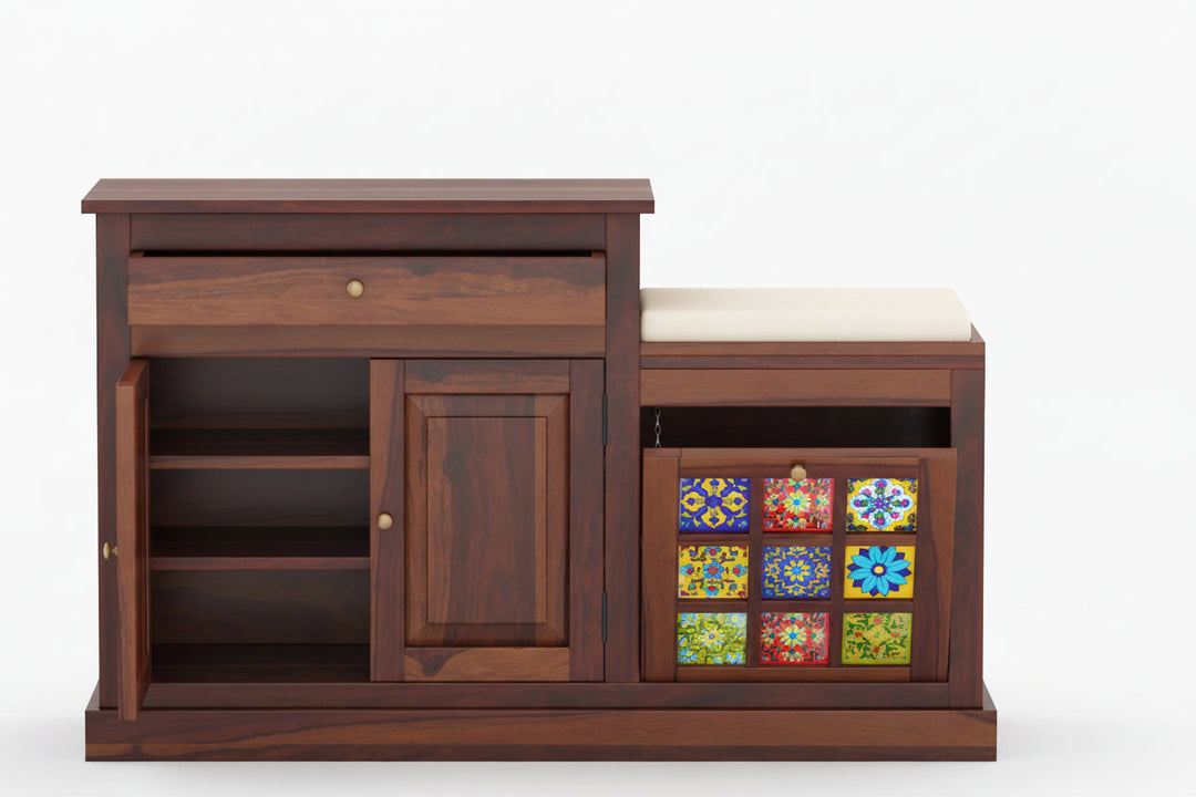 Hanmai Sheesham Wood Shoe Rack