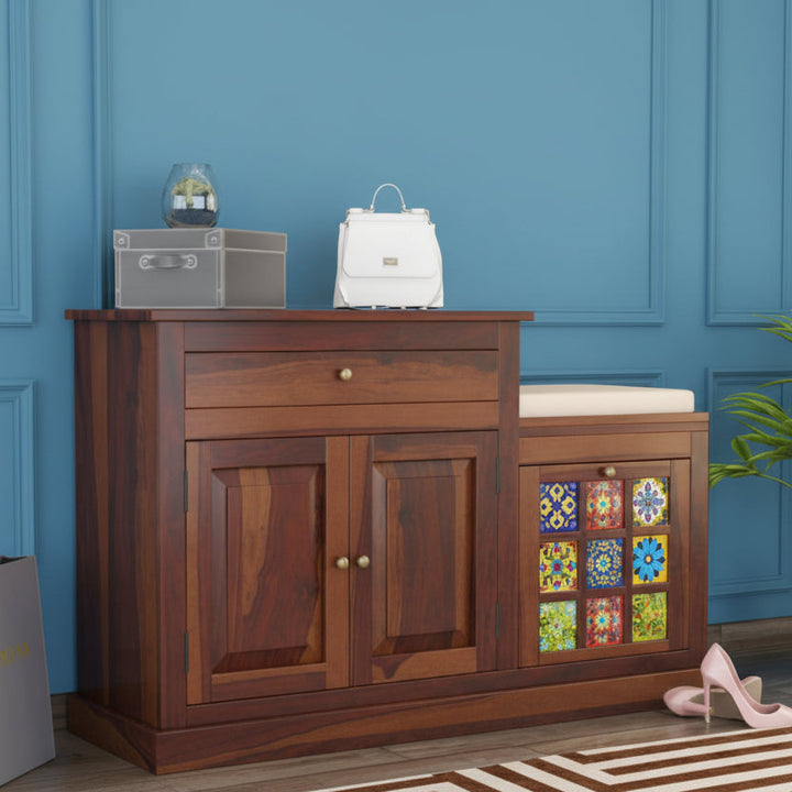 Hanmai Sheesham Wood Shoe Rack