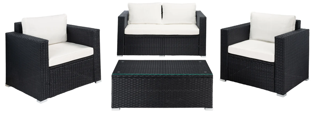 Power Outdoor Sofa Set 2 Seater , 2 Single seater and 1 Center Table Set (White)