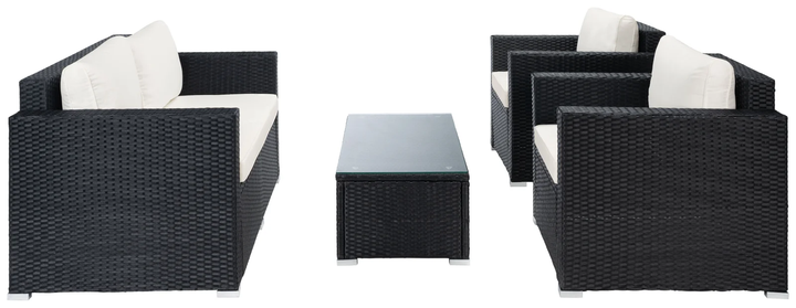 Power Outdoor Sofa Set 2 Seater , 2 Single seater and 1 Center Table Set (White)