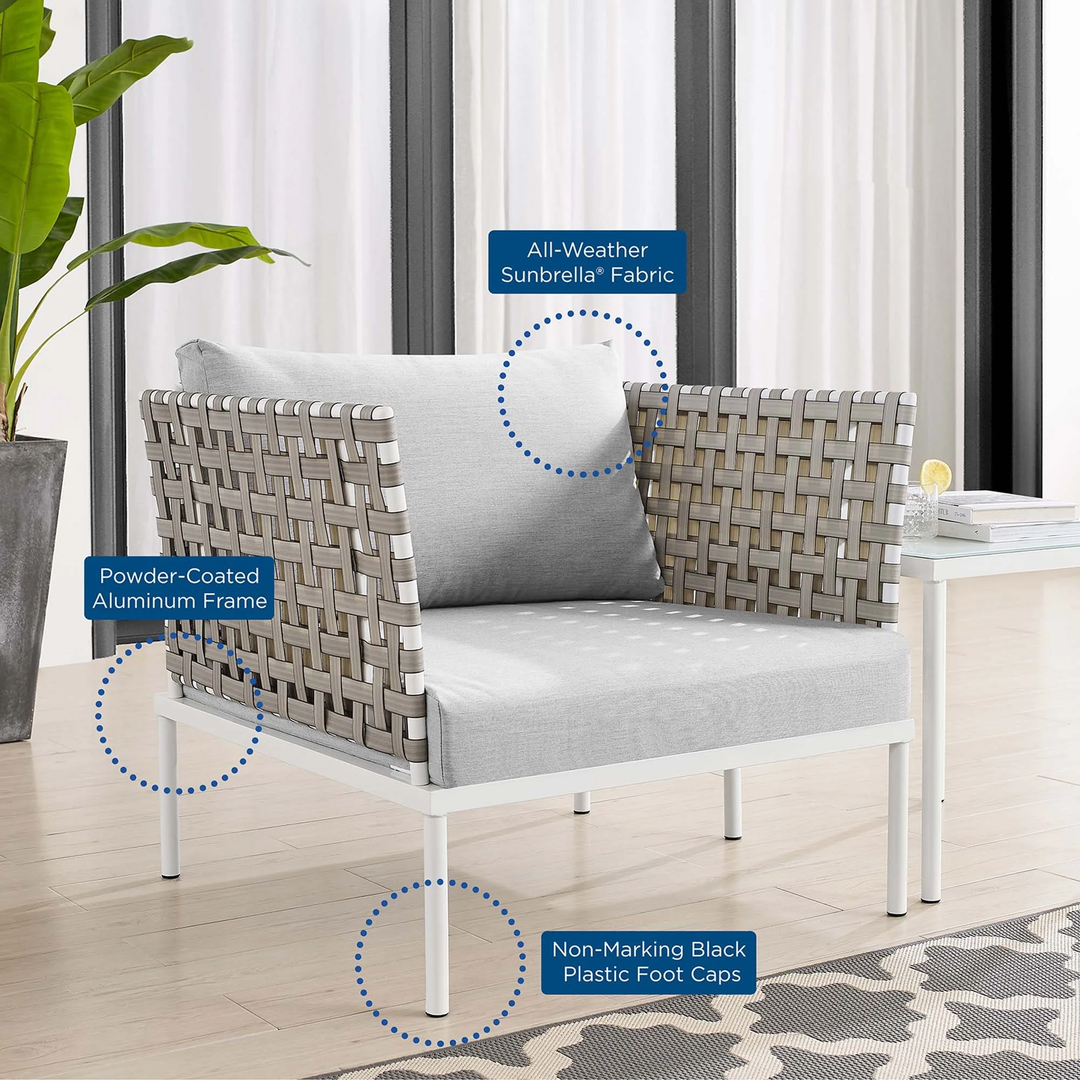 Finds Outdoor Patio Seating Set 2 Chairs and 1 Table Set (White) Braided & Rope