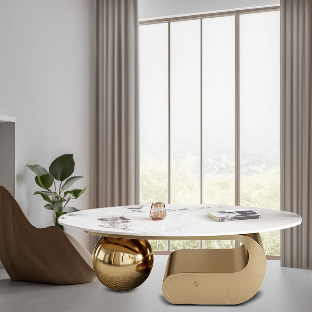 Daisy Stainless Steel Golden Set Of 2 Centre Table