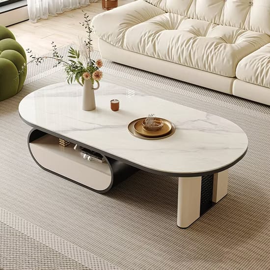 Nia Oval Shape Coffee Table