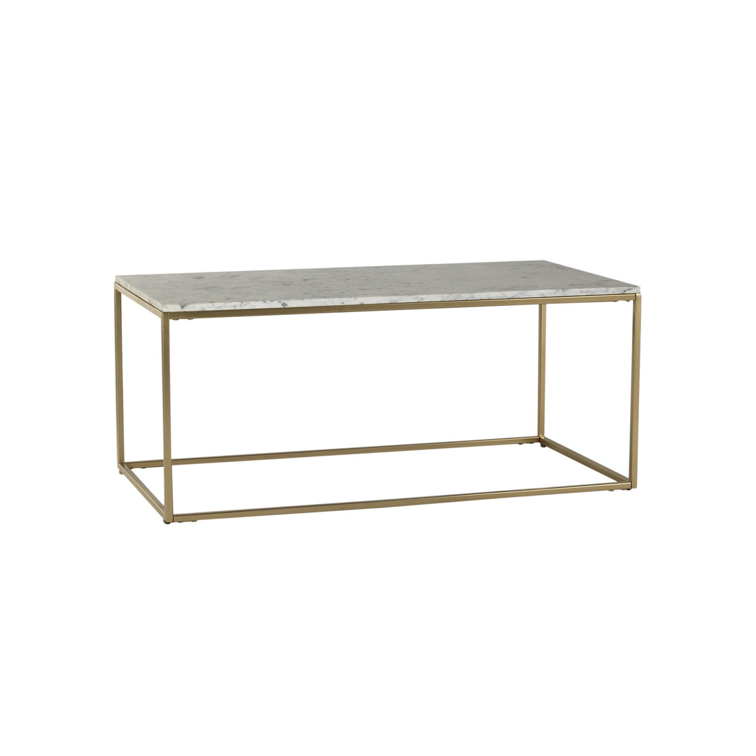 Windsor Marble Coffee Table In Gold Finish