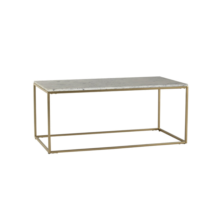 Windsor Marble Coffee Table In Gold Finish