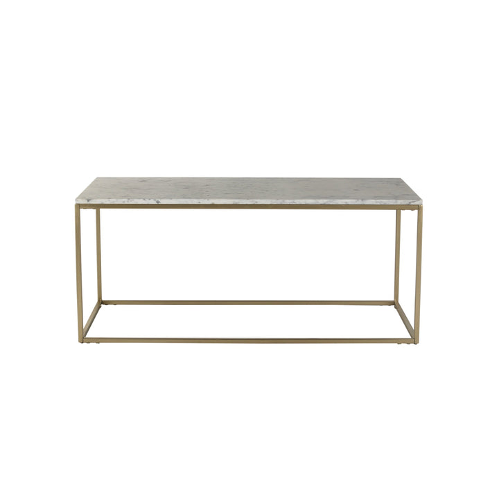 Windsor Marble Coffee Table In Gold Finish