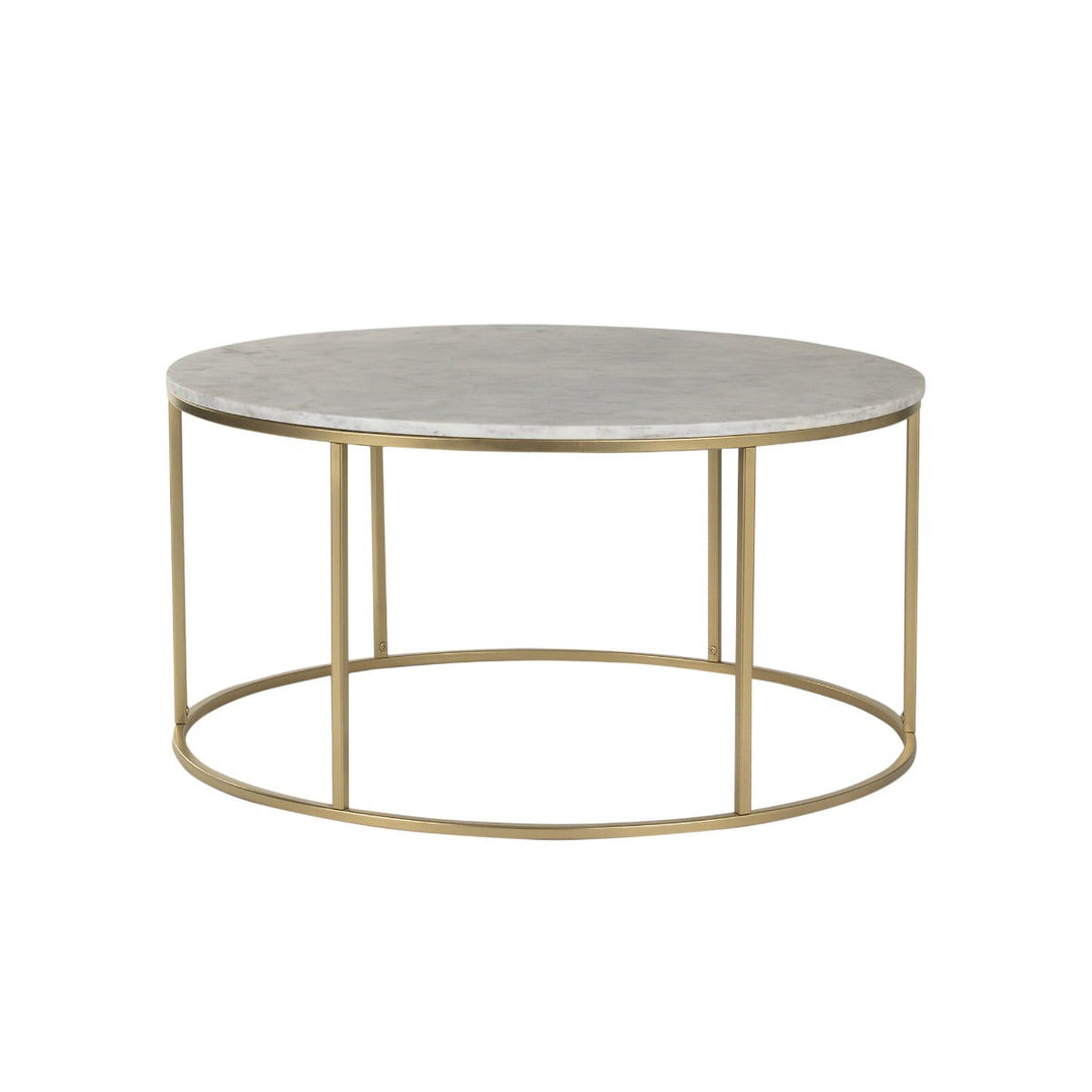 Windsor Marble Coffee Table In Gold Finish