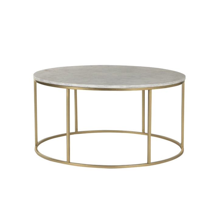Windsor Marble Coffee Table In Gold Finish