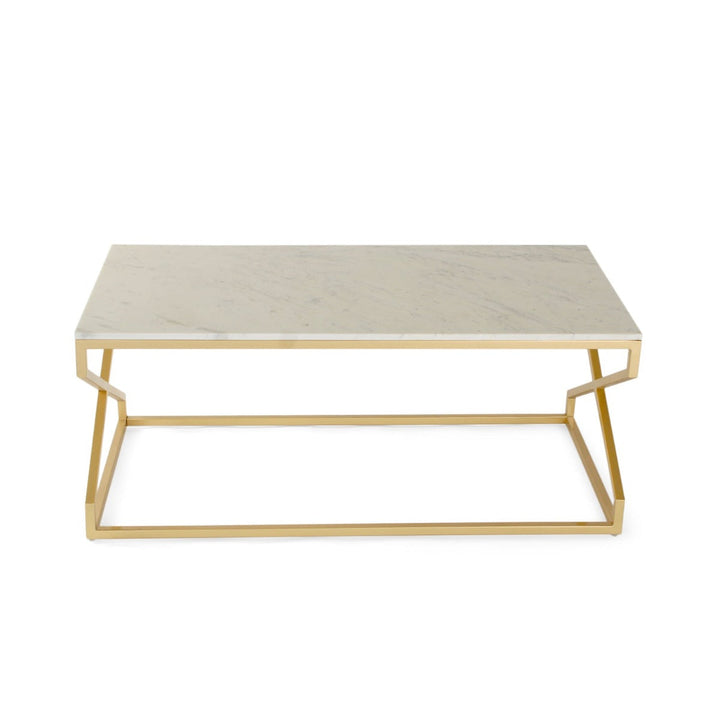 Melbourne Marble Coffee Table In Gold Finish