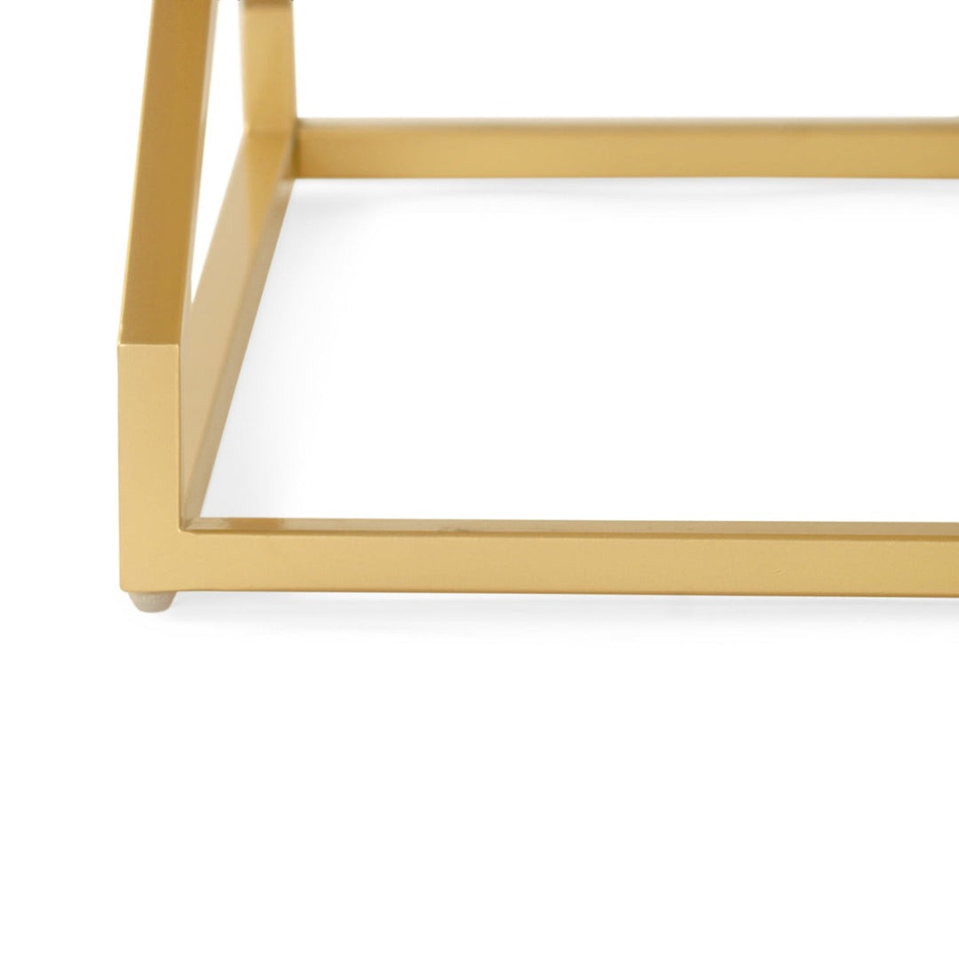 Melbourne Marble Coffee Table In Gold Finish