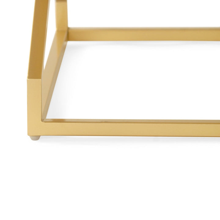Melbourne Marble Coffee Table In Gold Finish