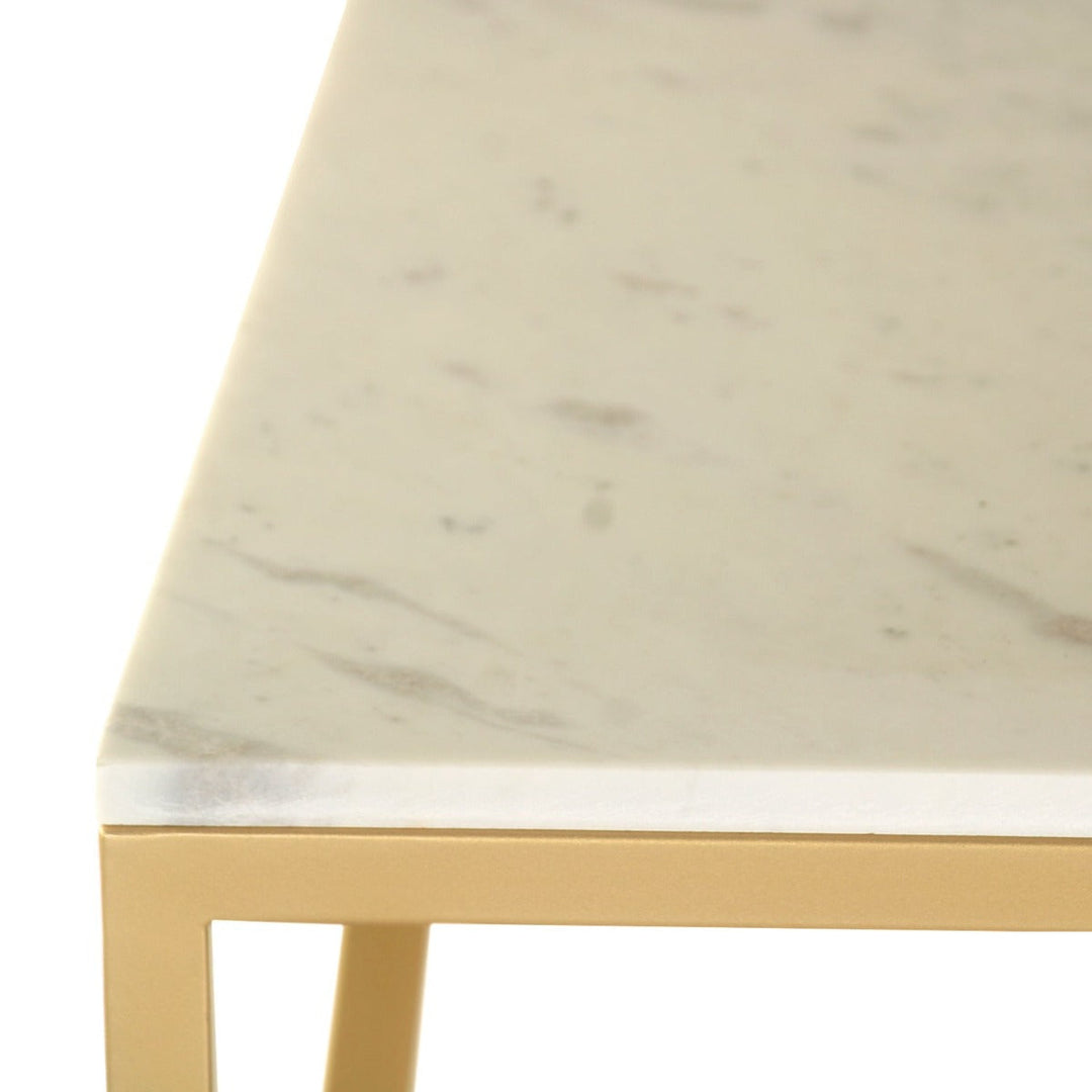 Melbourne Marble Coffee Table In Gold Finish