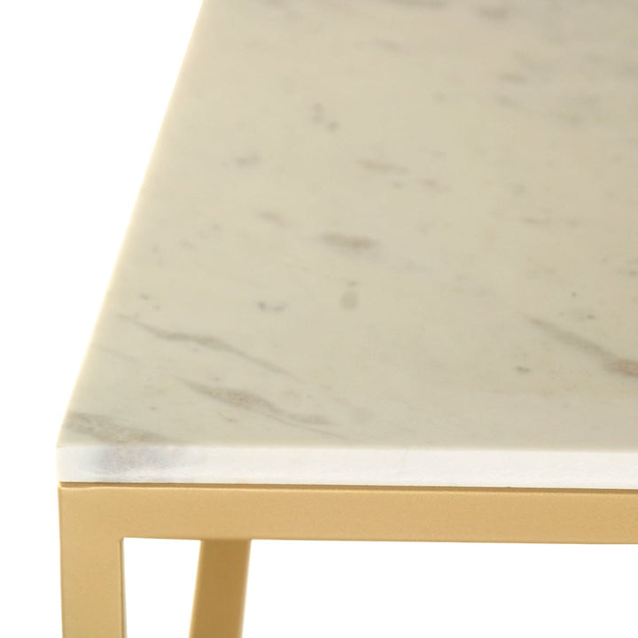 Melbourne Marble Coffee Table In Gold Finish