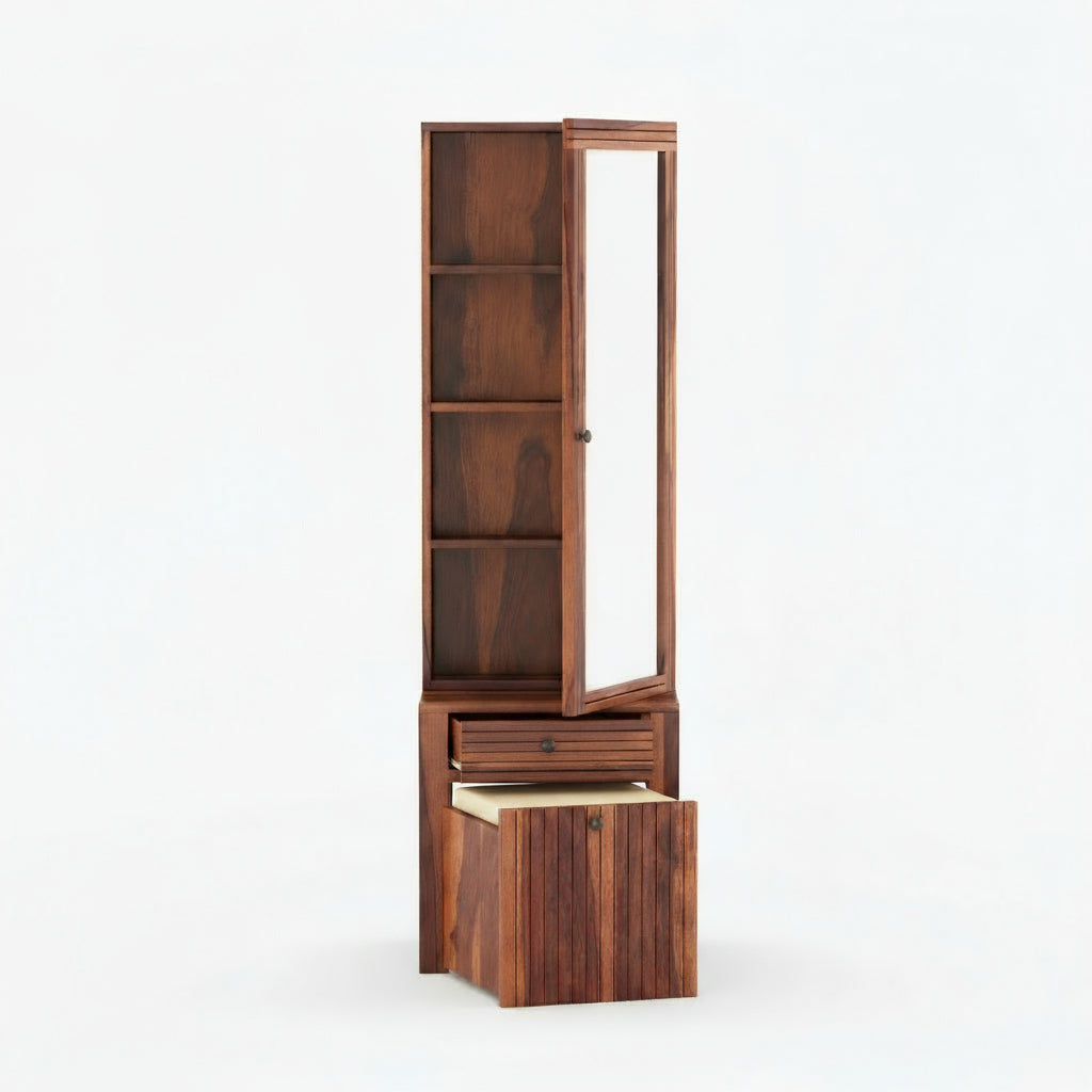 Isidora Sheesham Wood dressing table with seating