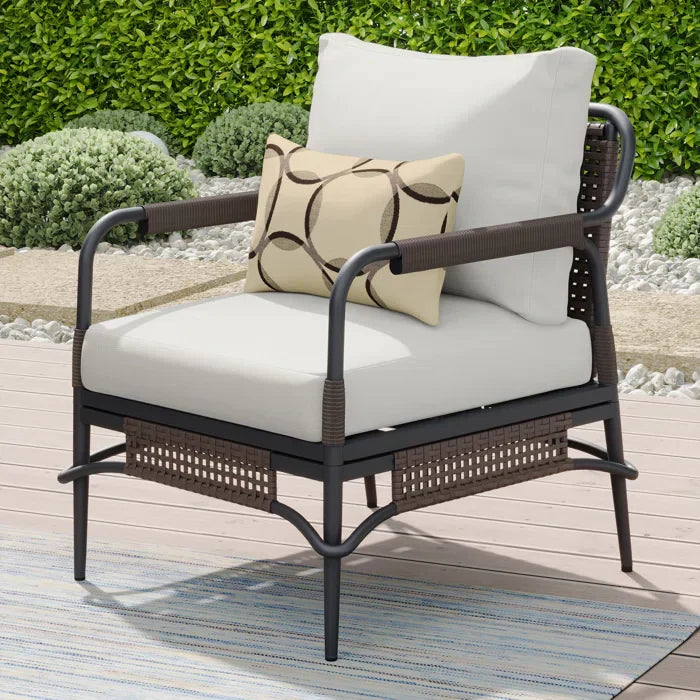 Belinda Outdoor Patio Seating Set 2 Chairs and 1 Table Set (Dark Brown)
