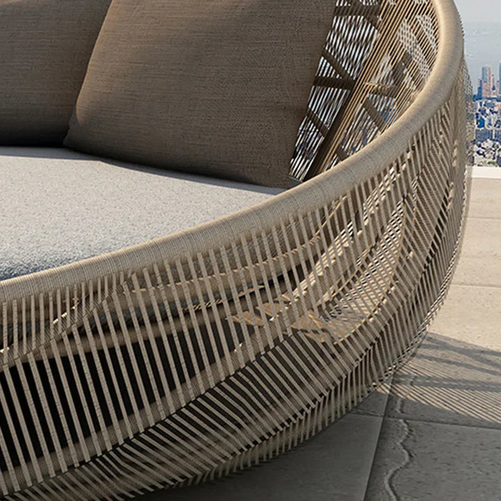 Perales Outdoor Poolside Sunbed With Cushion Daybed (GREY)