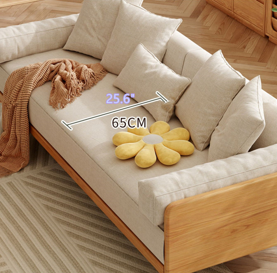 Japandi Solid Wood Frame Sofa Bed SOFA BED