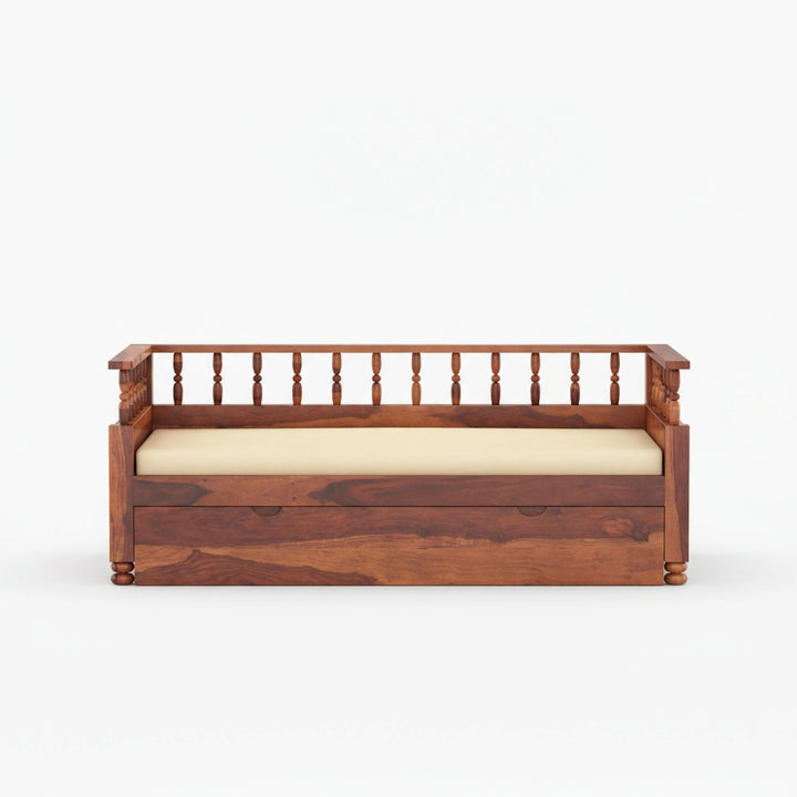 Jimena solid sheesham wood 3 seater with storage