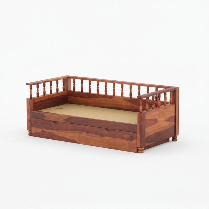 Jimena solid sheesham wood 3 seater with storage