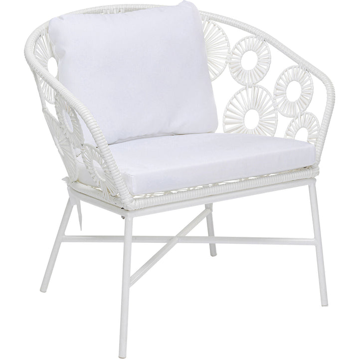 Alban Outdoor Garden Balcony Single Seater Sofa (White)