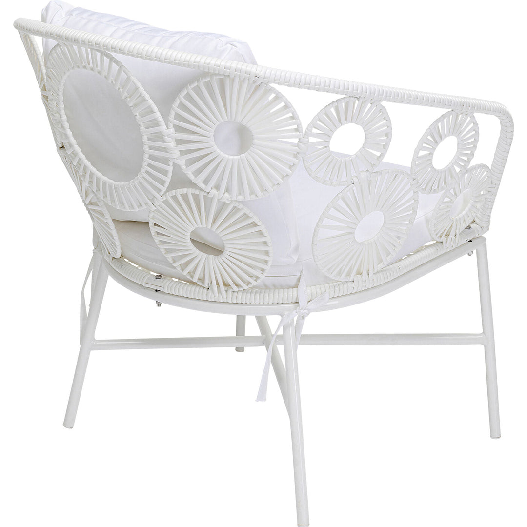 Alban Outdoor Garden Balcony Single Seater Sofa (White)