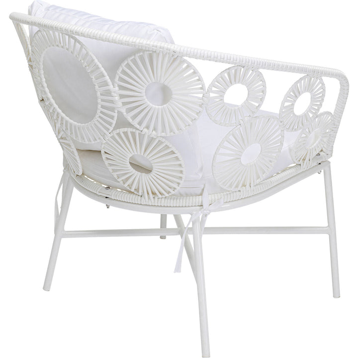 Alban Outdoor Garden Balcony Single Seater Sofa (White)