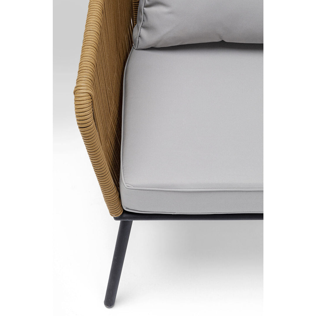 Goons Outdoor Sofa Set 3 Seater , 2 Single seater and 1 Center Table Set (Khaki) Braided & Rope