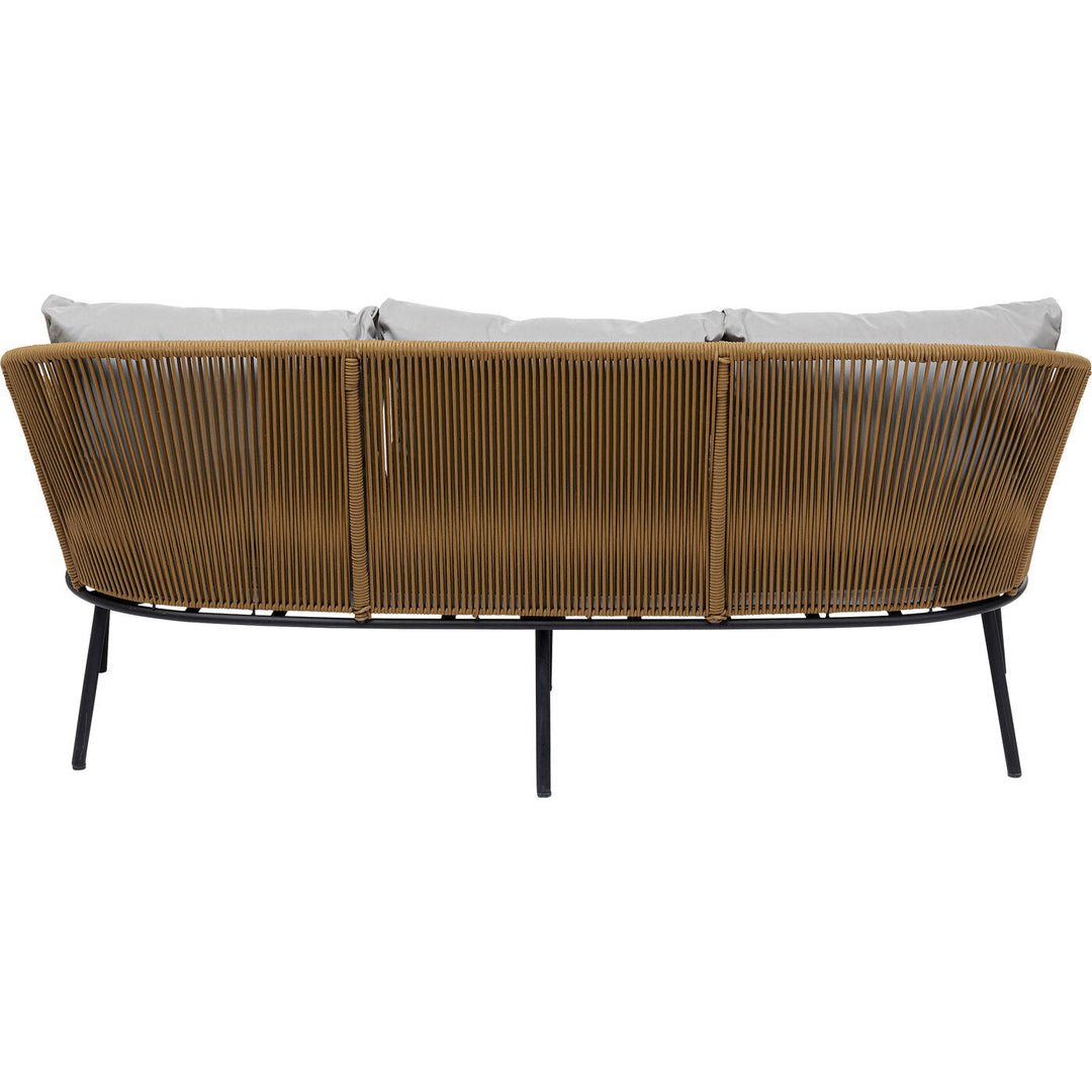 Goons Outdoor Sofa Set 3 Seater , 2 Single seater and 1 Center Table Set (Khaki) Braided & Rope