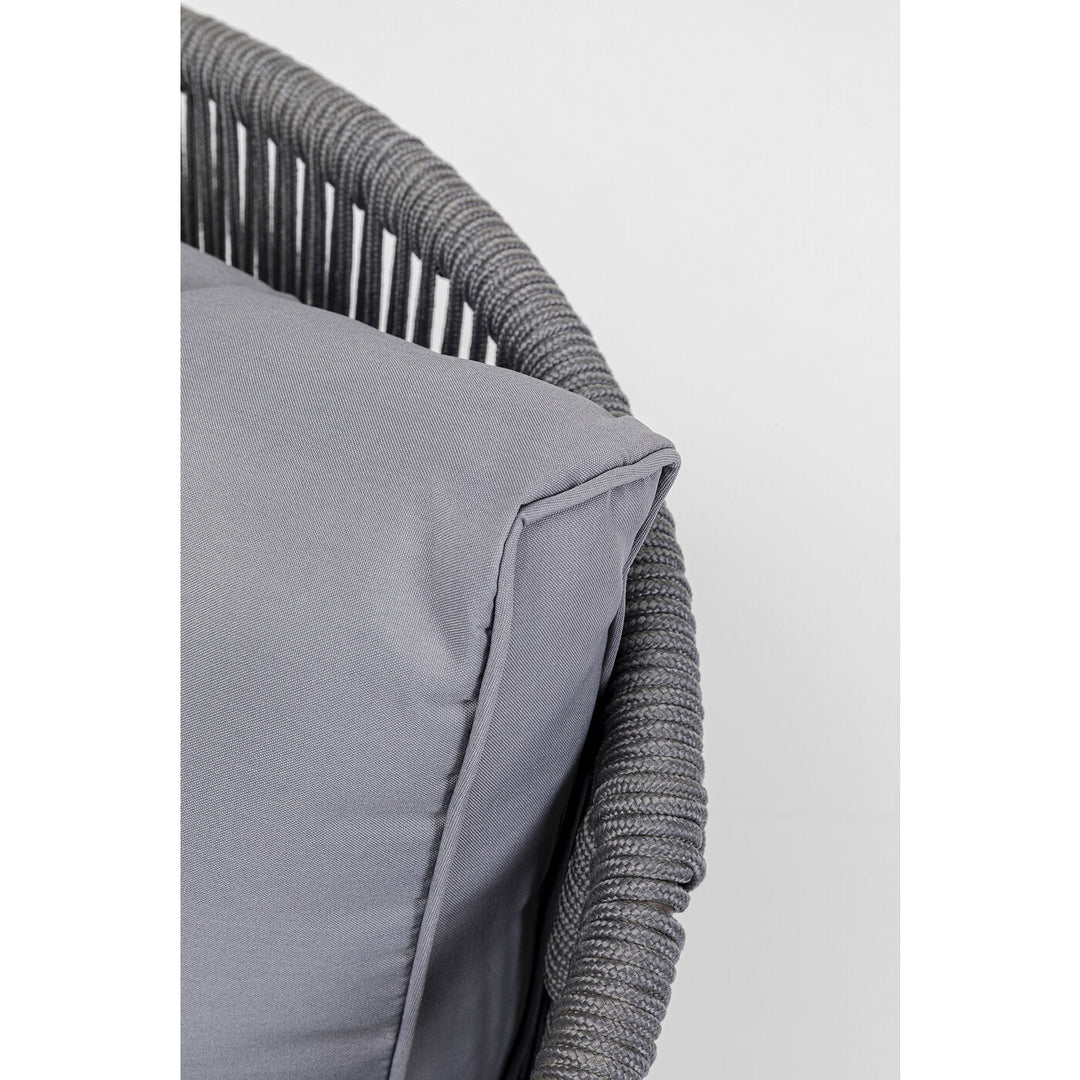 Shed Outdoor Sofa Set 3 Seater , 2 Single seater and 1 Center Table Set (Dark grey) Braided & Rope