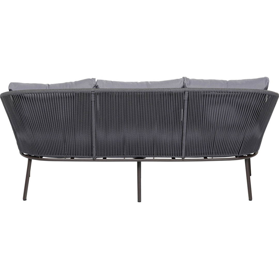 Shed Outdoor Sofa Set 3 Seater , 2 Single seater and 1 Center Table Set (Dark grey) Braided & Rope