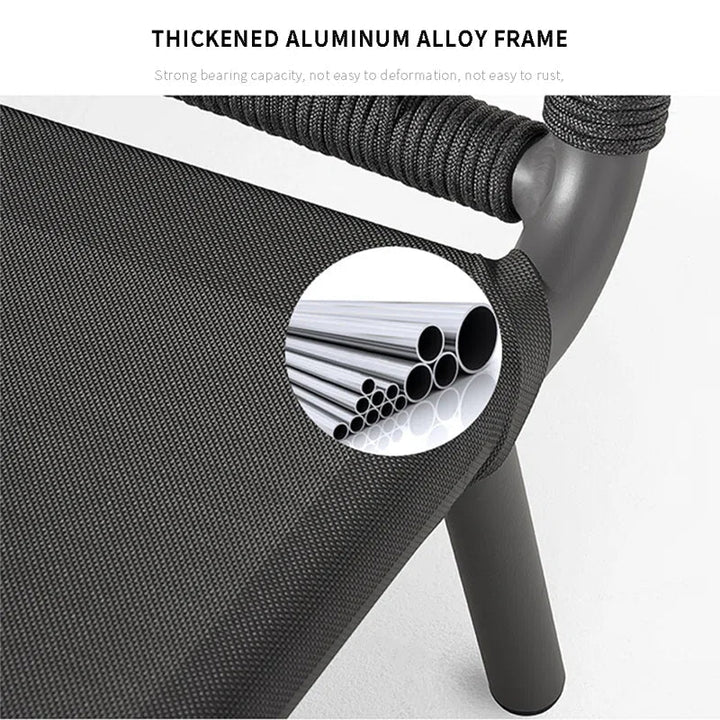 Lalo Outdoor Swimming Poolside Lounger (GREY) Braided & Rope