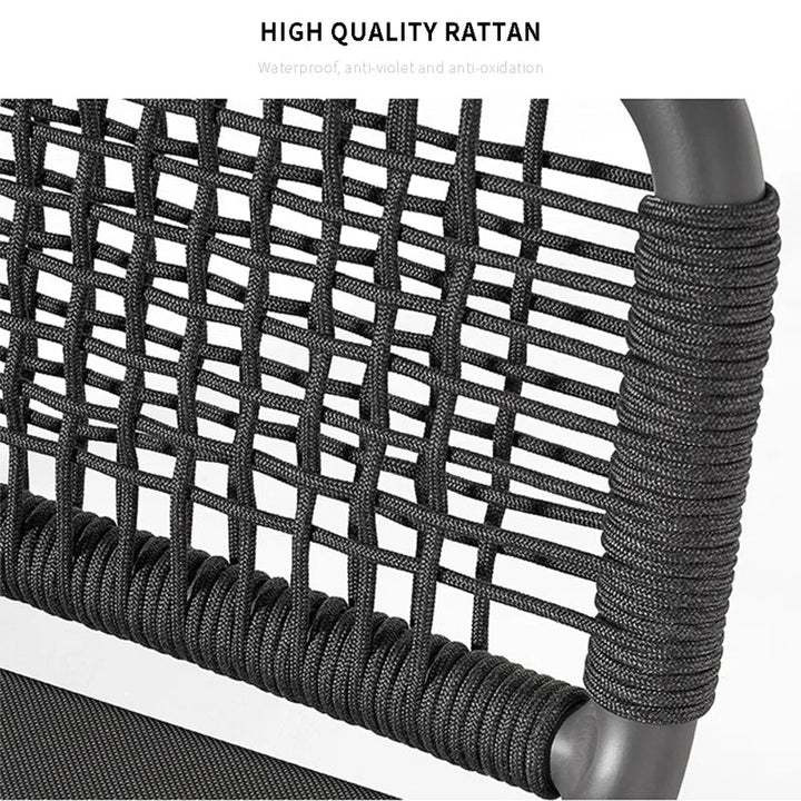 Lalo Outdoor Swimming Poolside Lounger (GREY) Braided & Rope