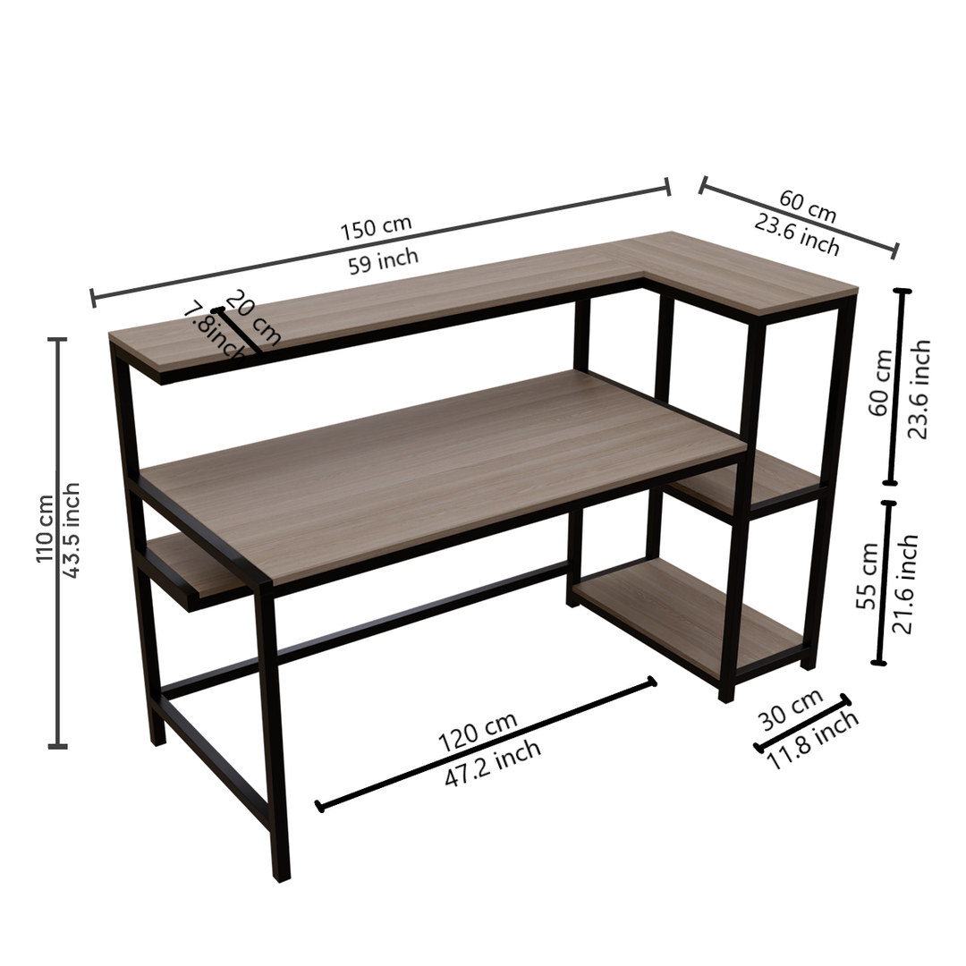 Fronx Computer Table With Open Storage | Computer Table | Study Table for Home
