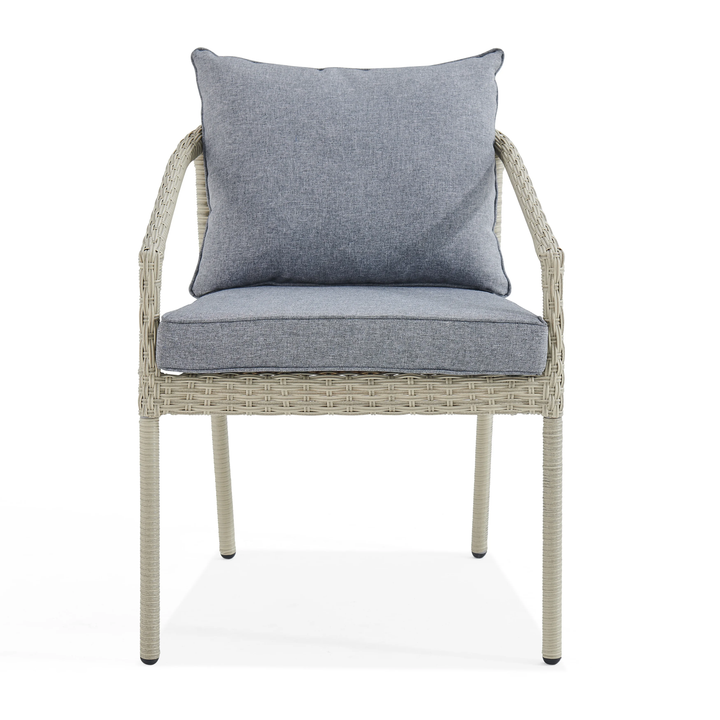 Coven Outdoor Garden Balcony Sofa Set 2 Seater, 2 Single seater and 1 Center Table Set (Cream)