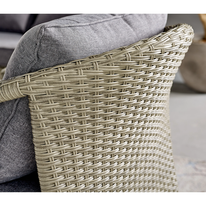 Coven Outdoor Garden Balcony Sofa Set 2 Seater, 2 Single seater and 1 Center Table Set (Cream)