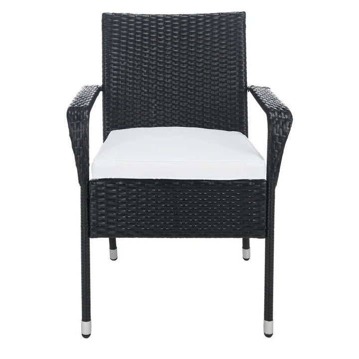 Yurick Outdoor Patio Seating Set 4 Chairs and 1 Table Set (Black)