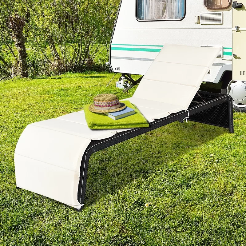 Sike Outdoor Swimming Poolside Lounger (Black)