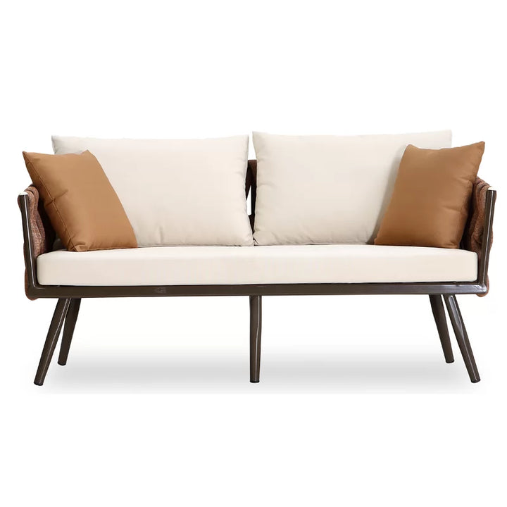 tya Kisele Outdoor Sofa Set 2 Seater, 2 Single seater and 1 Center Table (Brown) Braided & Rope