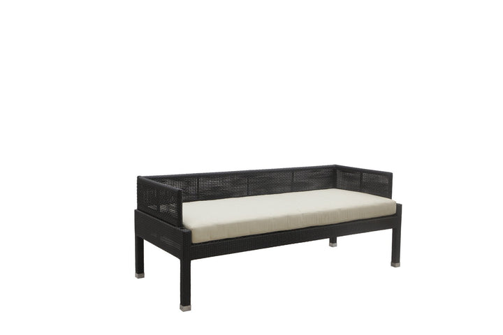 jimmy Outdoor Poolside Sunbed With Cushion Daybed (Black)