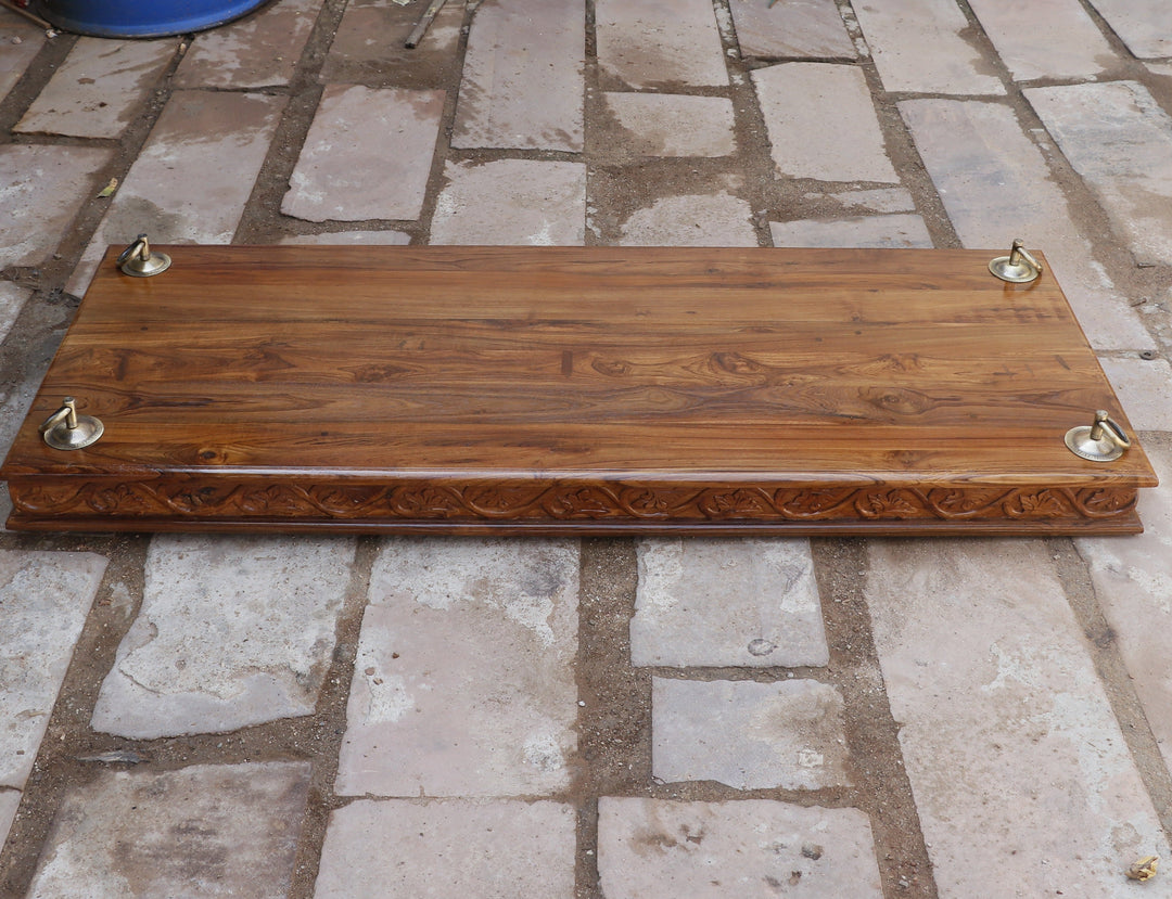 Mahi Old Farmhouse Natural Brown Finished Wooden Handmade Swing