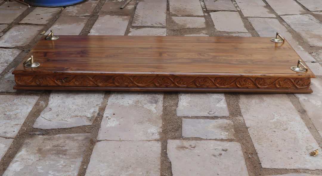 Mahi Old Farmhouse Natural Brown Finished Wooden Handmade Swing