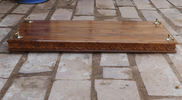 Mahi Old Farmhouse Natural Brown Finished Wooden Handmade Swing