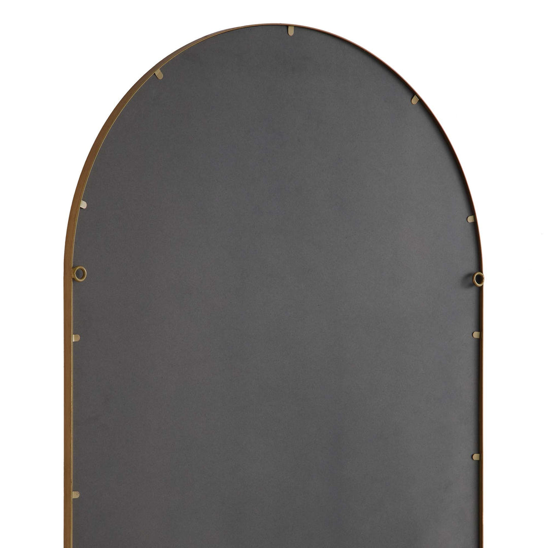 Beaumont Arched Full Length Metal Frame Mirror 178 x 76 cm Antique Gold Effect Mirrors