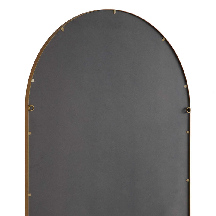 Beaumont Arched Full Length Metal Frame Mirror 178 x 76 cm Antique Gold Effect Mirrors