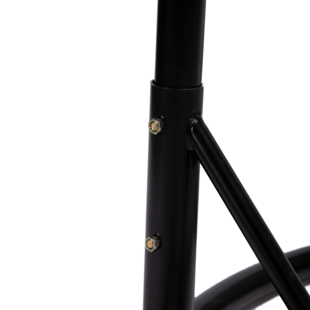 Fino Double Seater Hanging Swing With Stand For Balcony , Garden Swing (Dark Grey)