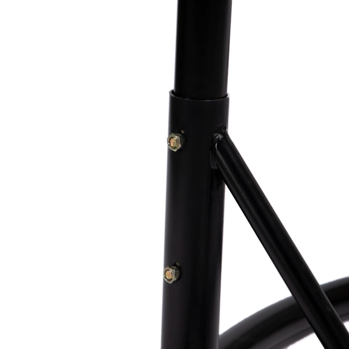 Fino Double Seater Hanging Swing With Stand For Balcony , Garden Swing (Dark Grey)