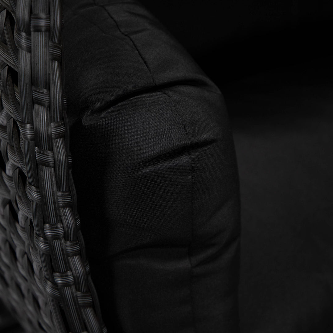 Fino Double Seater Hanging Swing With Stand For Balcony , Garden Swing (Dark Grey)